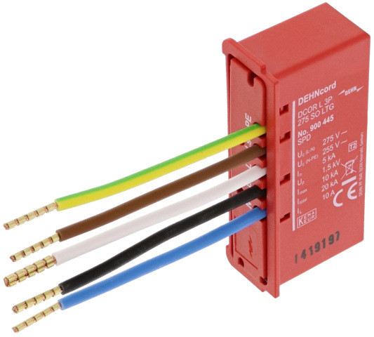 Dehn Surge Arrester type 2 cord 3-pole F. electr. installation systems