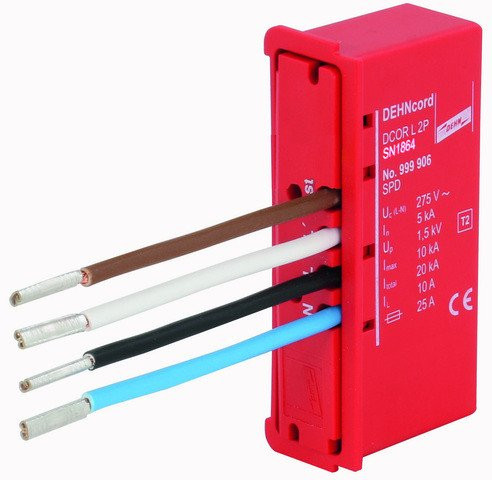Dehn Surge arrester type 2 dehncord 2-pole F.electr.installation systems