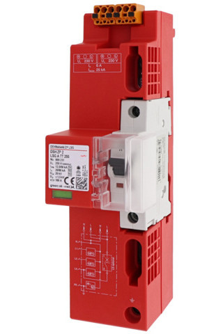 Dehn Type 1+2+3 comb. arr. shield ZP + LS 2 LSG for TT and TN-S systems