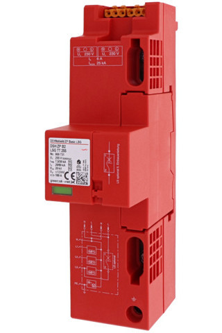 Dehn Type 1+2+3 combined arrester shield ZP basic 2 LSG for TT and TN-S