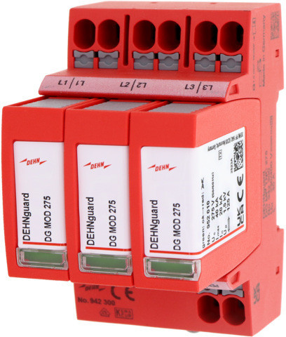 Dehn Type 2+3 surge arrester guard MP 3-pole uc 275V TNC