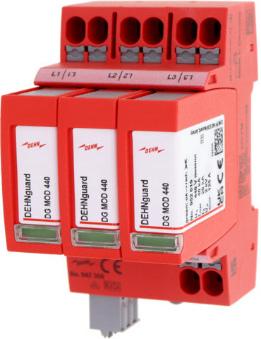 Dehn Type 2+3 surge arrester guard MP FM 3-pole uc 440V TNC
