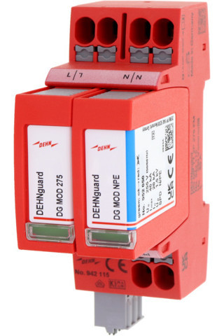 Dehn Type 2+3 surge arrester guard MP FM single-phase uc 275V TT+TN-S S
