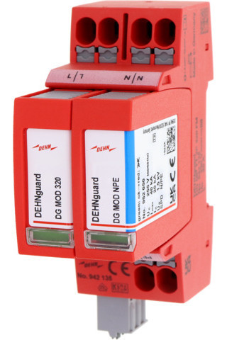 Dehn Type 2+3 surge arrester guard MP FM single-phase uc 320V TT+TN-S S