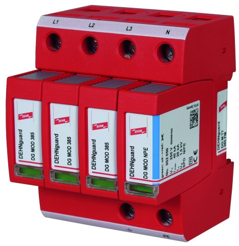 Dehn Type 2 surge arrester guard M 4-pole for TT and TN-S systems