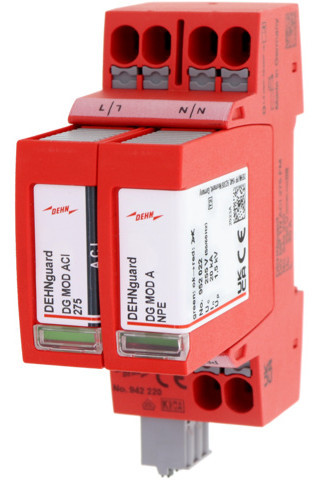 Dehn Type 2 surge arrester guard MP FM single-phase uc 275V TN systems