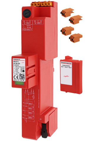 Dehn Type1+2+3 Combined arrester shield ZP 2 SG for TN-S systems