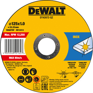 DeWalt THIN FAST CUT 125X1X22.23