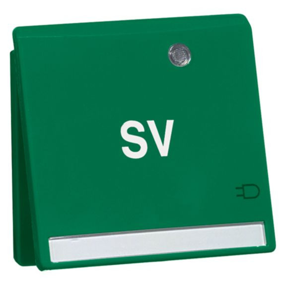 Dialog Wandcontactdoos schuko, groen SV opdruk