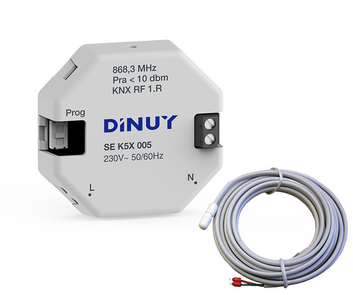 Dinuy KNX Radio Frequency Devices KNX-RF temperatuursensor met sonde