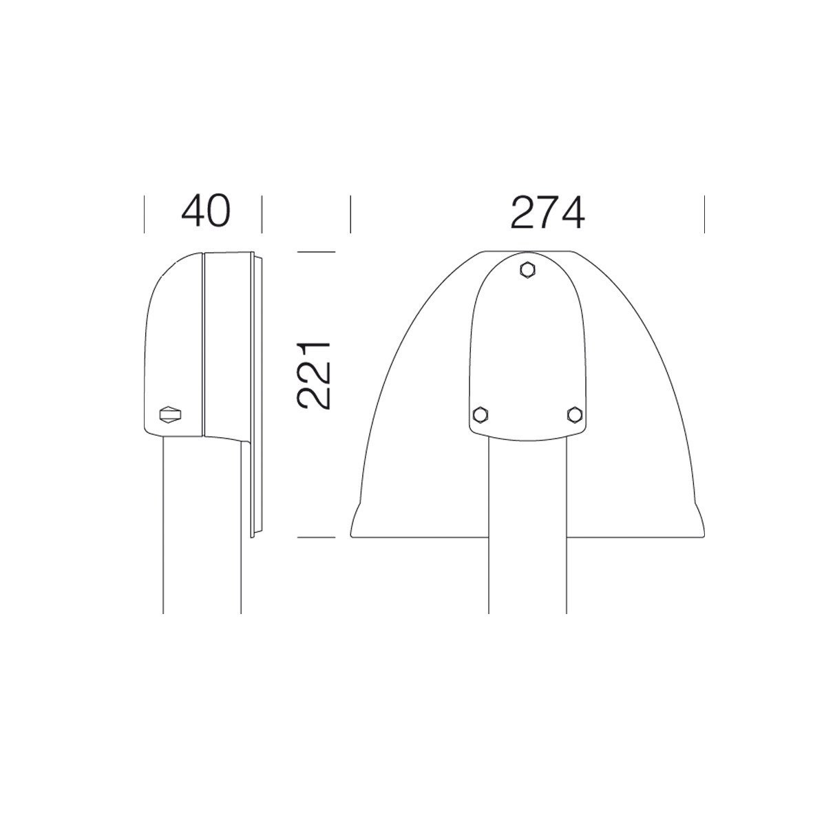 Disano MONTAGEP 502 Mastopzetstuk enkel grijs