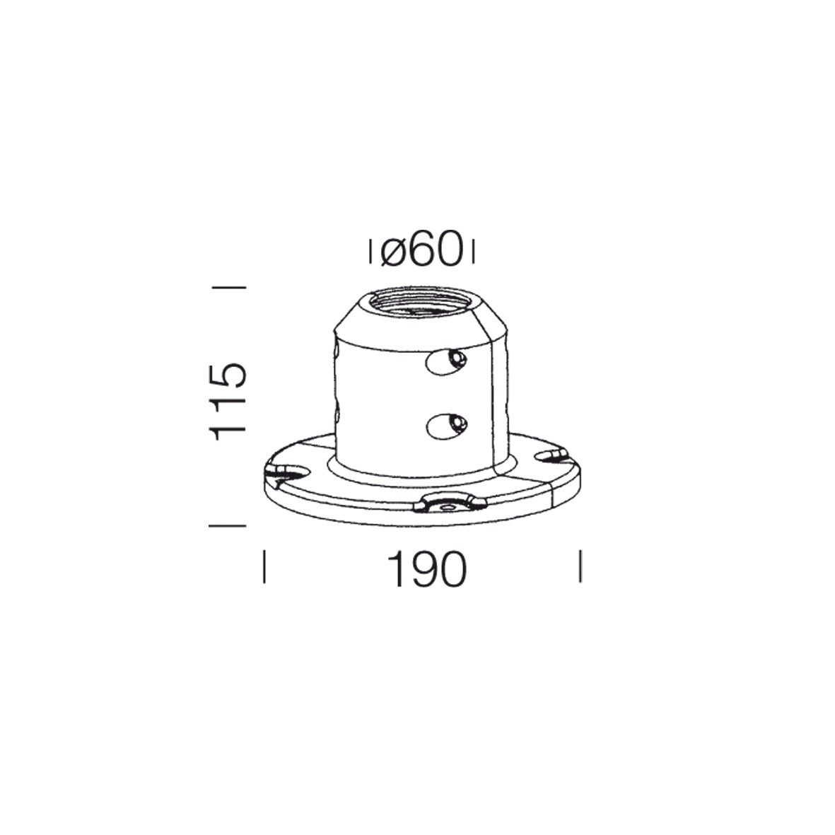 Disano MONTAGEP Sokkel Acc 50 zwart