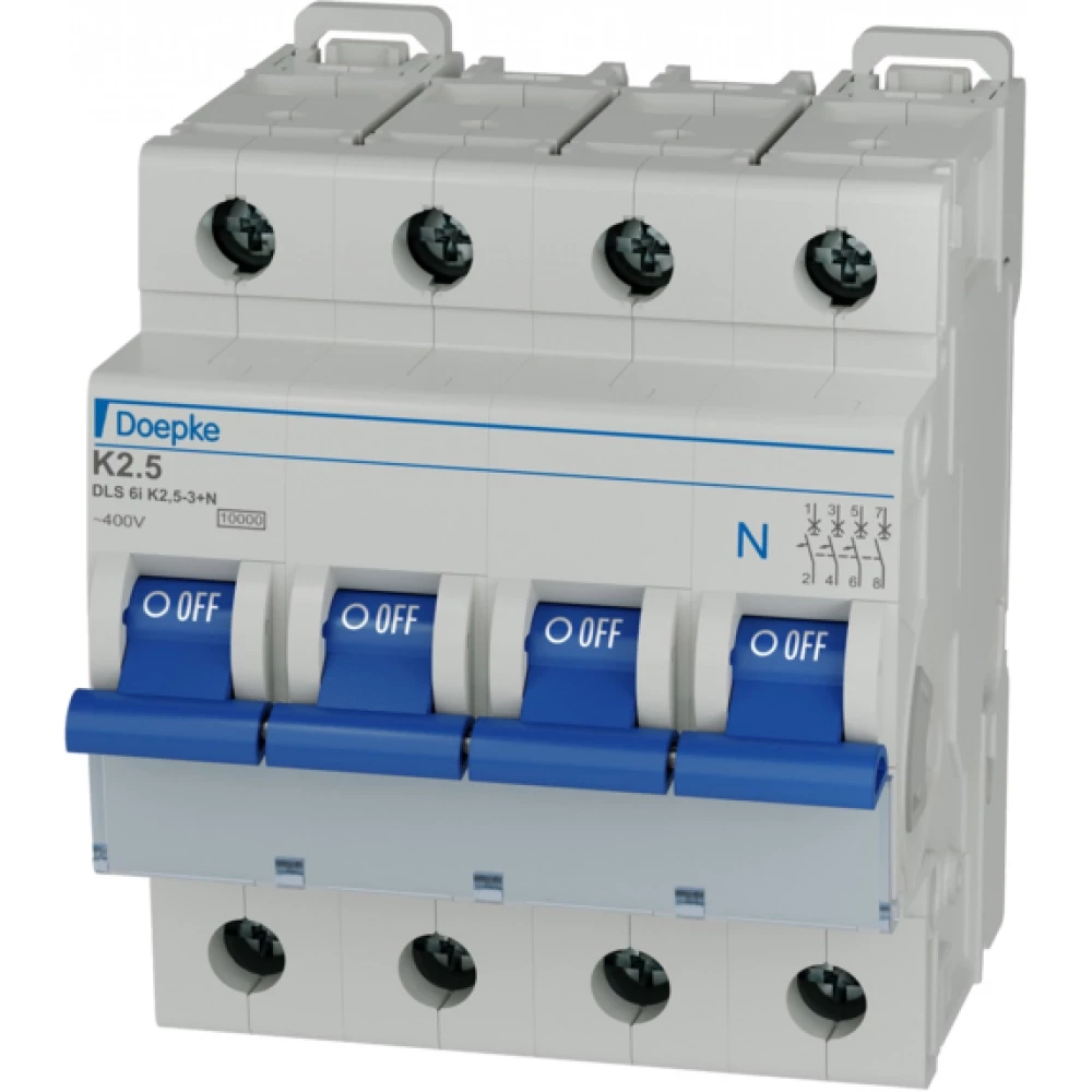 Doepke Inst.aut. DLS 6i 10ka 2,5a/K-kar./3P+N