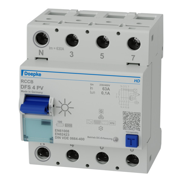 Doepke Kern assortiment Aardlek DFS4 63a/100ma 4P PV HD
