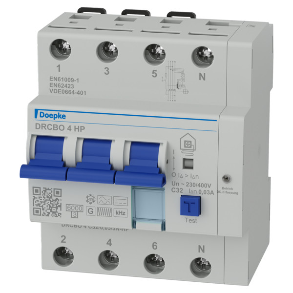 Doepke Kern assortiment Aardlekaut Fi/LS C32/30ma 3P+N HP