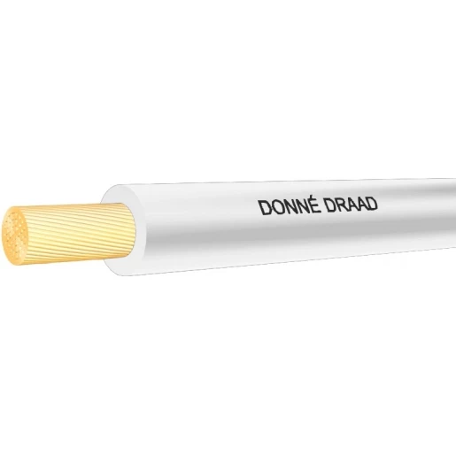 Donné Montagedraad 1x0.75MM² PVC 90°C wit 6000M doos 015267D3