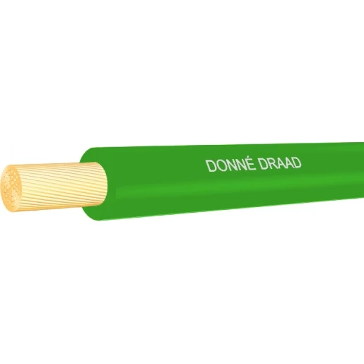 Donné VMDS montagedraad 1x1mm² eca PVC 70°C groen 100M doos 009280D3