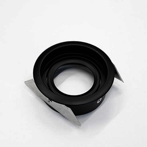 Prolumia Downlight ring mechanisch toebehoor armatuur rond verdiept kantelbaar met blad zwart aluminium