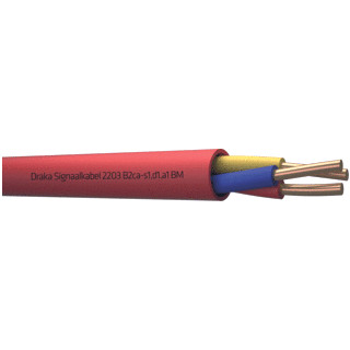 Draka 2200 BM b2ca signaalkabel 3x0,8MM rood 833558LB