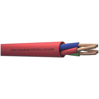 Draka 2200 BM b2ca signaalkabel 4x0,8MM rood 833268NN