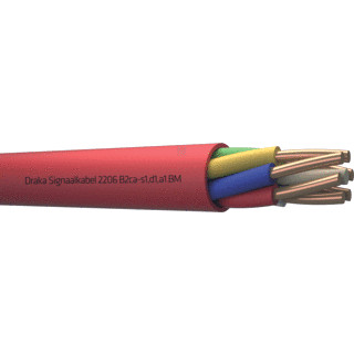 Draka 2200 BM b2ca signaalkabel 6x0,8MM rood 833413LB