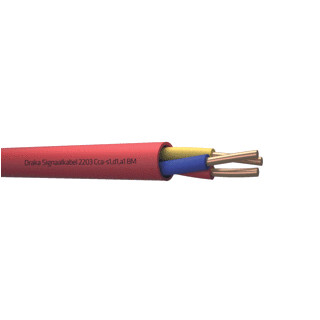 Draka 2200 BM cca signaalkabel 3x0,8MM rood - 500MTR