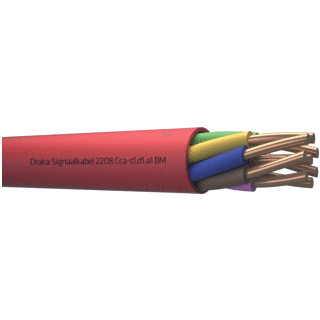 Draka 2200 BM cca signaalkabel 8x0,8MM rood - 500MTR