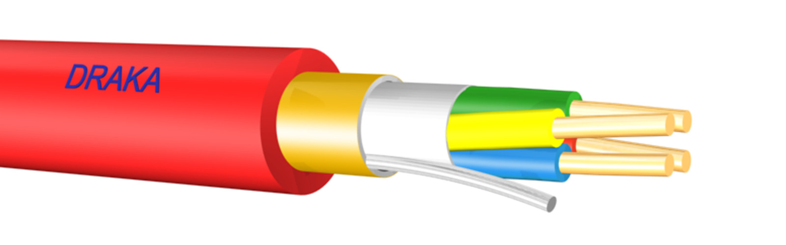 Draka 2300 FB 90 signaalkabel 1x2x0,8MM rood len