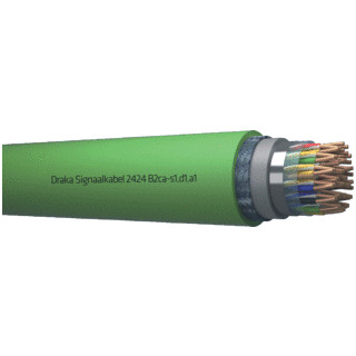 Draka 2400 b2ca signaalkabel 24x2x0,8MM groen 833644NN