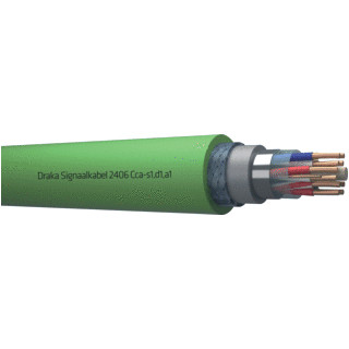 Draka 2400 cca signaalkabel 6x2x0,8MM groen 818982NN