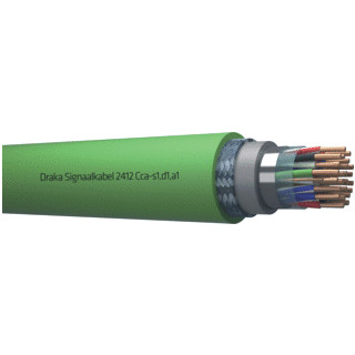 Draka 2400 cca signaalkabel 12x2x0,8MM groen 830456NN