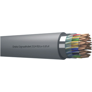 Draka 2500 b2ca signaalkabel 24x2x0,8MM grijs 833441NN