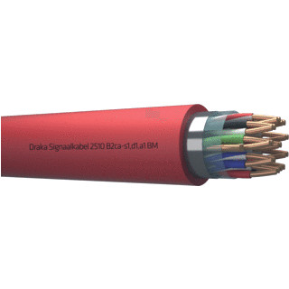 Draka 2500 BM b2ca signaalkabel 10x2x0,8MM rood 833565H5