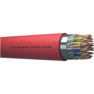 Draka 2500 BM b2ca signaalkabel 24x2x0,8MM rood 833264NN