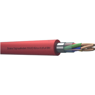 Draka 2500 BM b2ca signaalkabel 1x4x0,8MM rood 833262LB
