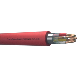 Draka 2500 BM b2ca signaalkabel 3x2x0,8MM rood 833421LB