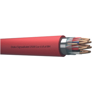 Draka 2500 BM cca signaalkabel 8x2x0,8MM rood 826355H5