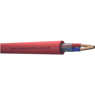 Draka 3400 BM b2ca signaalkabel 1x2x1,5MM rood 833652LB