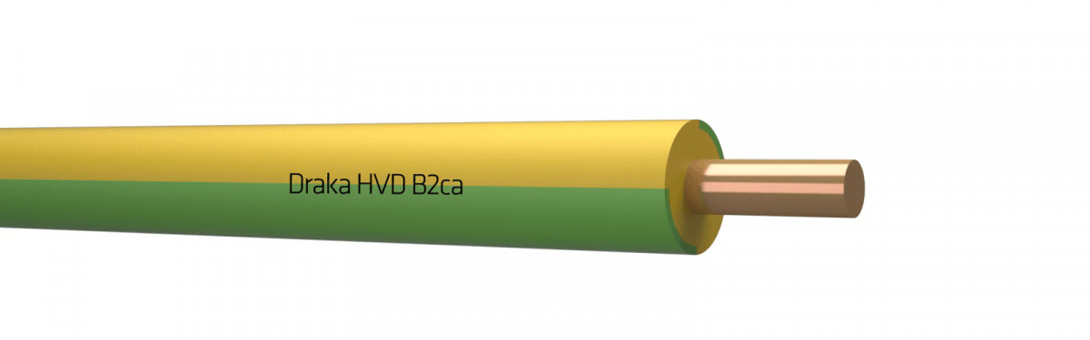 Draka HVD b2ca installatiedraad 6MM² groen/geel