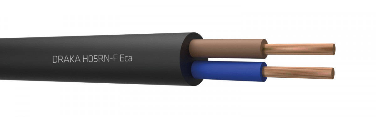 Draka H05RN-F eca mantelleiding 2x1mm² zwart 817360NN