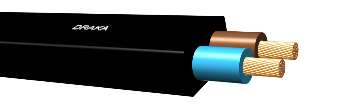 Draka Prikkabel 2x1.5MM² rubber 500M haspel 120180H5