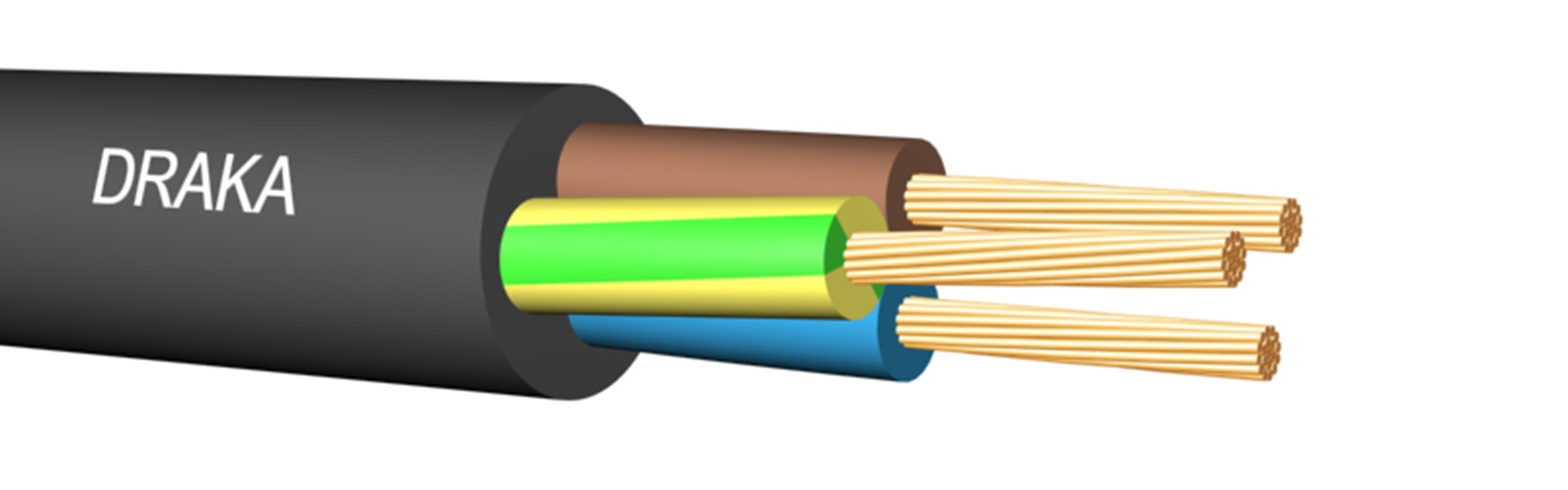 Draka H05RR-F mantelleiding 3G0,75MM² zwart 120669NN