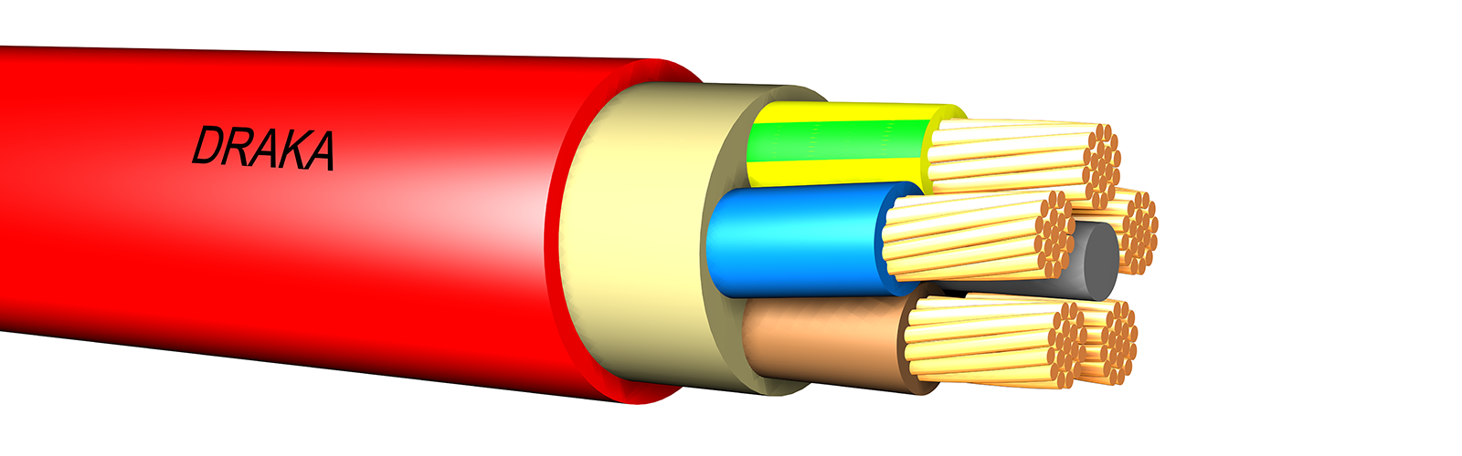 Draka Hultflex FB 90 installatiekabel 4G70MM² rood 125316NN len