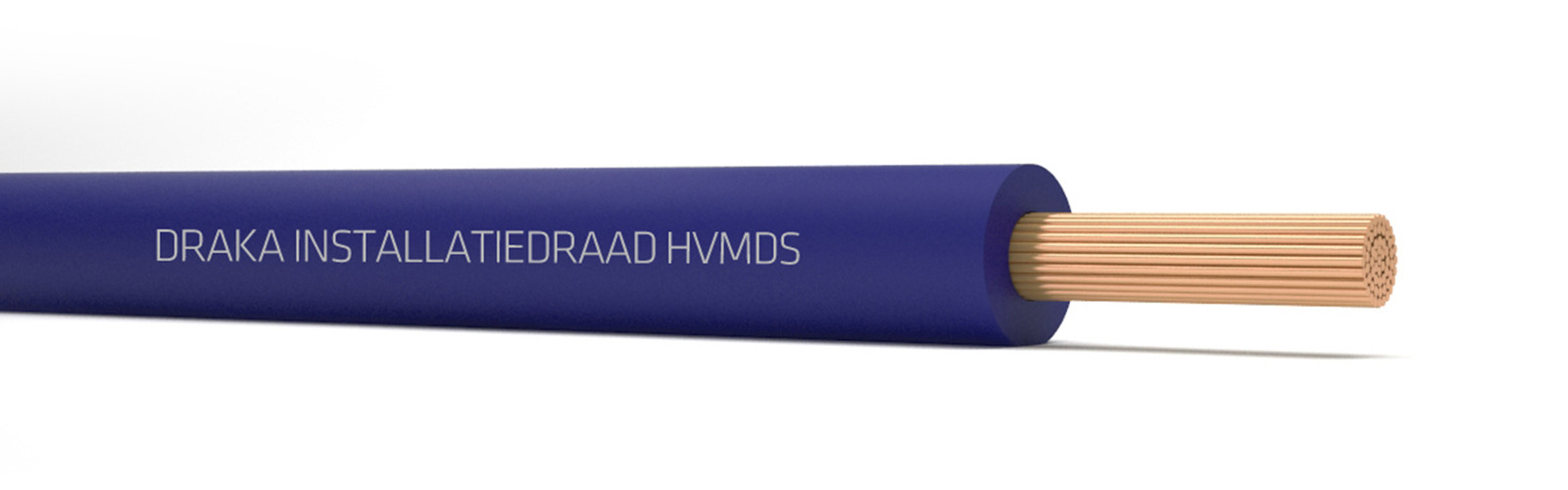 Draka HVMDS montagedraad 1x0.5MM² polyolefine 70°C blauw 5000M doos 124650D3