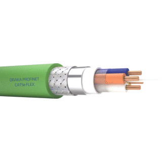Draka Ics ie FC inst cat.5e PVC GN 2x2x22/7 awg