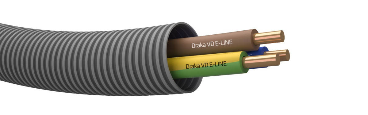Draka PROFIT E-LINE Profit E-line 16 GY VD 3G2,5+2x1,5 BK GY