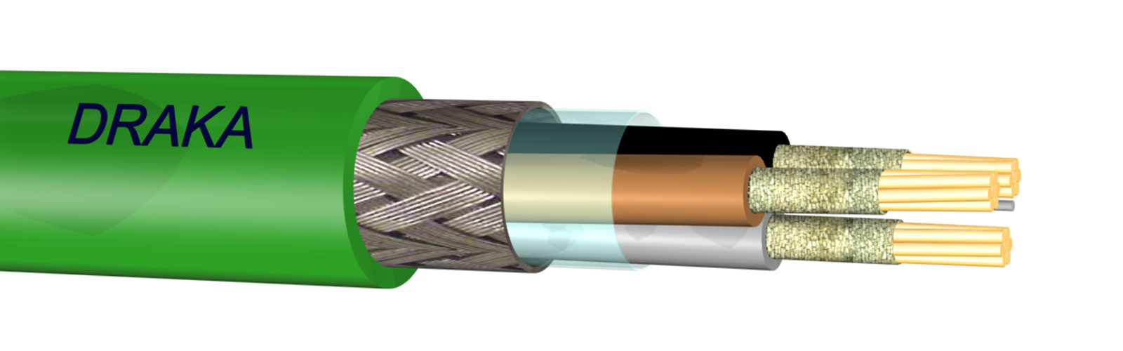 Draka Shipline bxoi scheepsvoedingskabel 3x1,5MM² copolymeer thermoplastisch groen 125760NN len
