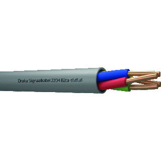 Draka 2200 b2ca signaalkabel grijs 4x1,5MM 833631NN