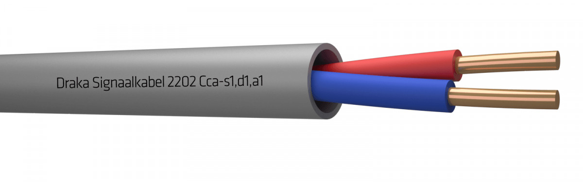 Draka 2200 cca signaalkabel grijs 2x1,5MM 828084NN
