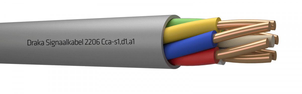 Draka 2200 cca signaalkabel grijs 5x0,8 MM